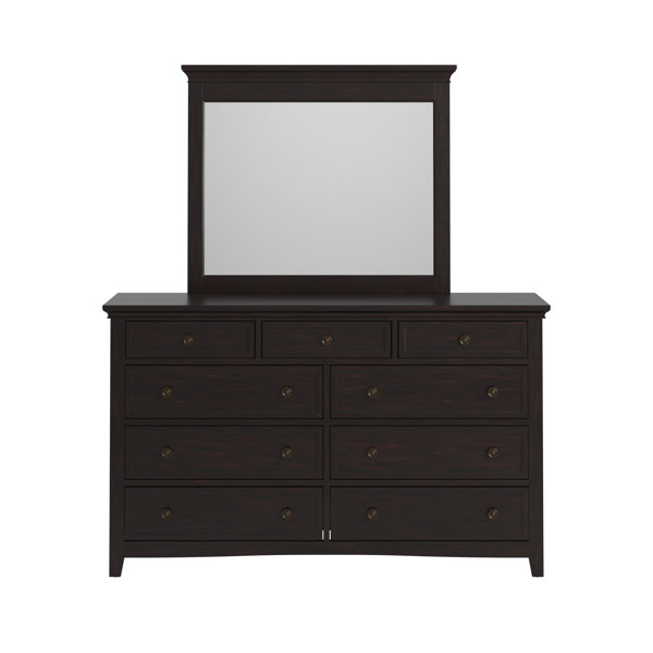 Three Posts™ Kingery 9 Drawer Dresser with Mirror & Reviews | Wayfair